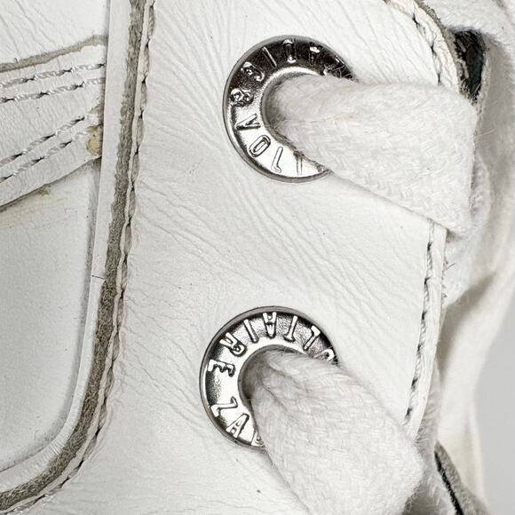 Zadig & Voltaire High Top Flash Sneaker White Lightning Lace Up Leather Size 36 - Picture 11 of 13